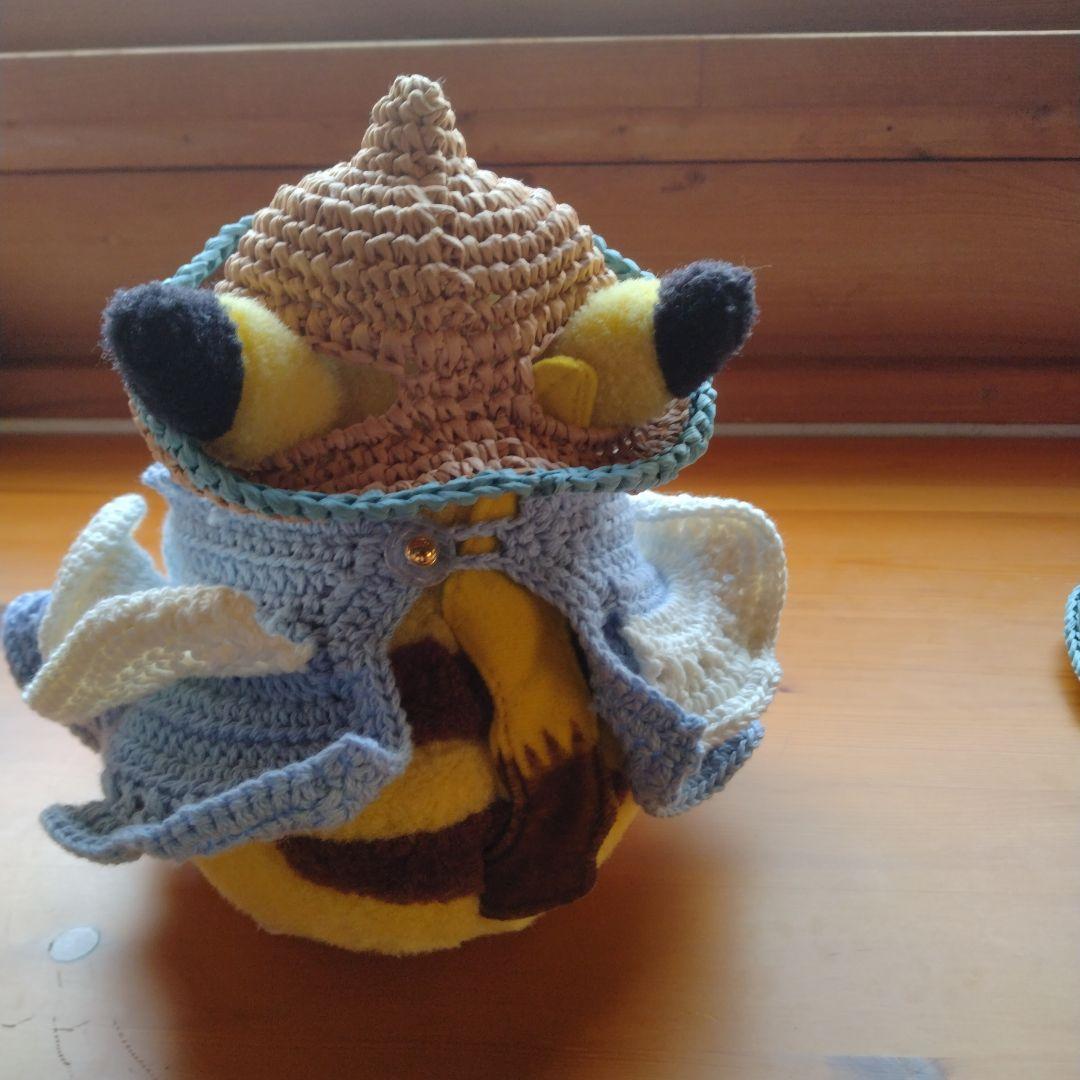 ピカチュウ 着せ替え麦わら帽子のピカチュウハンドメイド