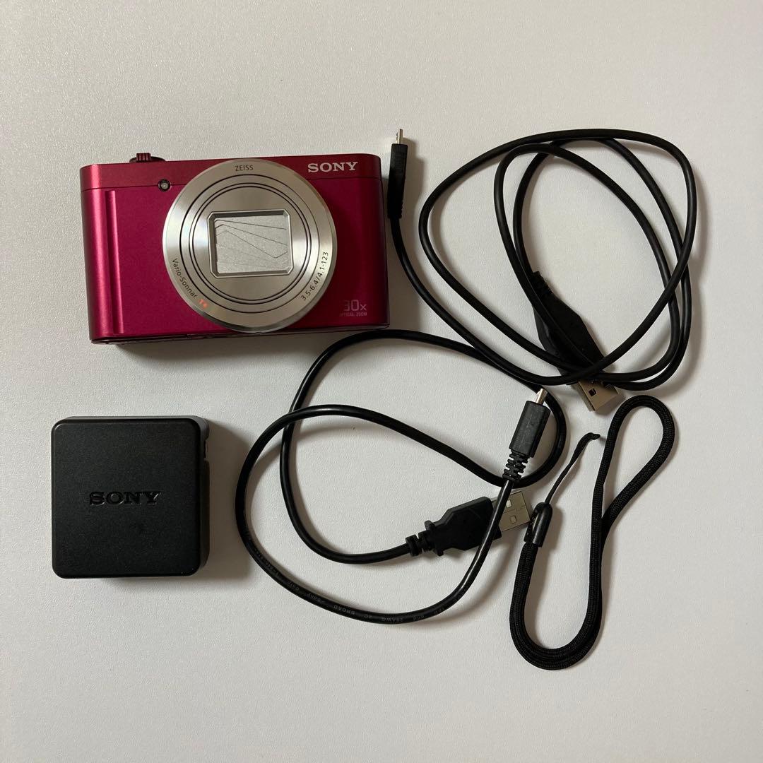 【美品】デジカメ　SONY DSC-WX500 30倍ズーム　レッド　赤