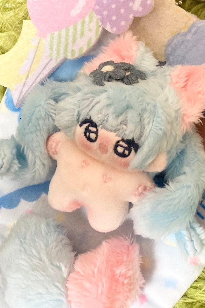 自作ぬいぐるみ・水色の女の子