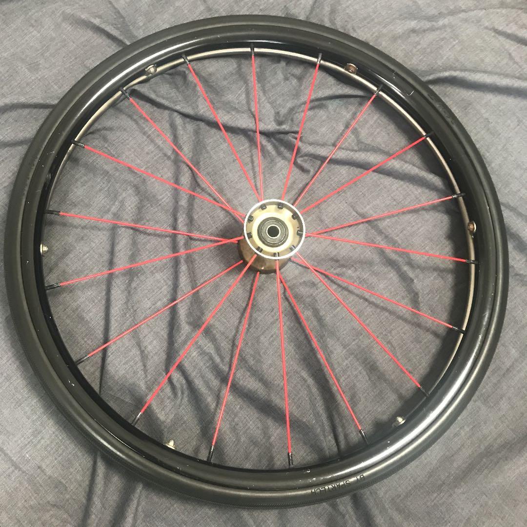 【値下げ】SPINERGY　SPOX　車椅子用ホイール　ハンドリム・タイヤ付