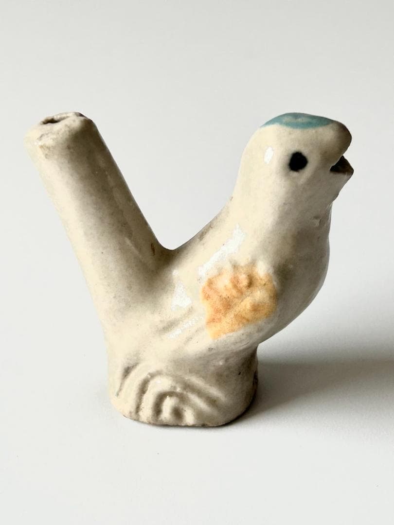an06 鳥の笛　骨董 日本 土人形　陶器　水笛　鳥