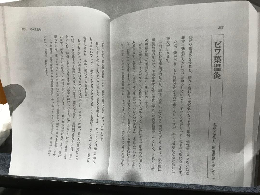未使用のびわの葉温灸セットと新鮮なびわの葉10枚