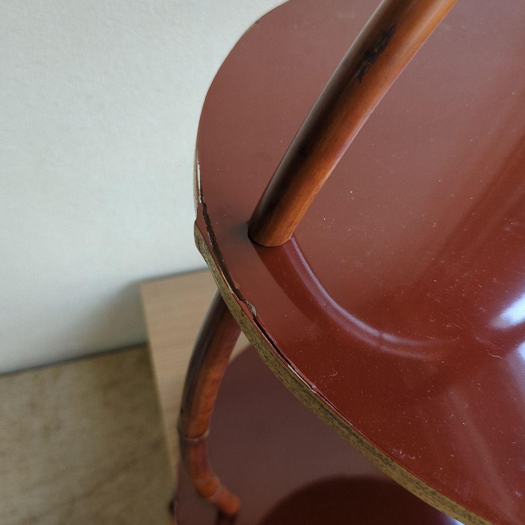双紅棚　茶道具　棚　組み立て式　木製　漆器　茶道　木箱　茶棚