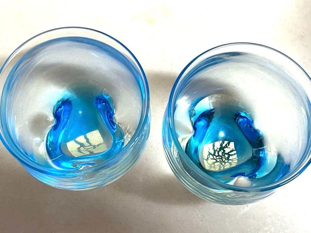 超レア❤️金箔入り❤️タンブラー　2個　250ml 津軽びいどろ　美しい青　群青