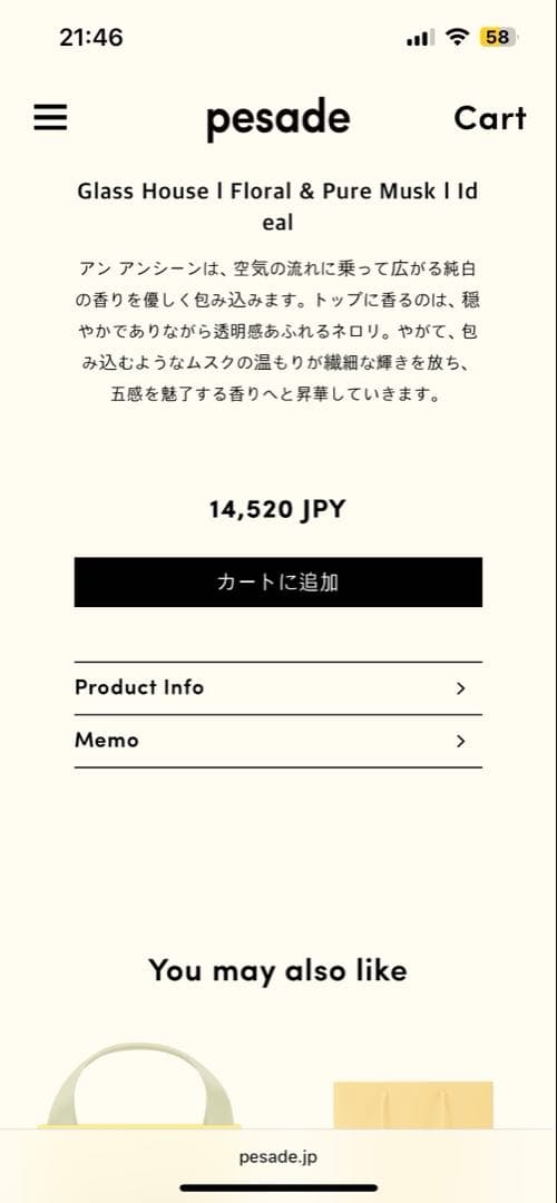 ミ*コ様 pesade An Unseen 30ml