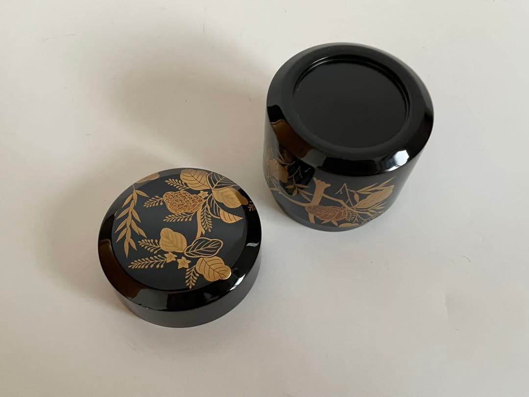 茶道具　中村宗悦　惺齋好　桐笹蒔絵　吹雪　棗　共箱