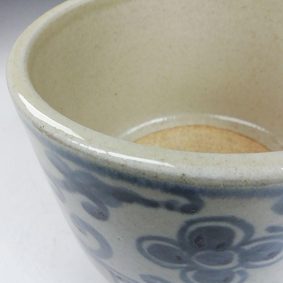 Ｗ３２４　火入　『膳所焼』『安南写　唐草』『淡海ぜぜ陽炎園 造』　共箱　茶道具