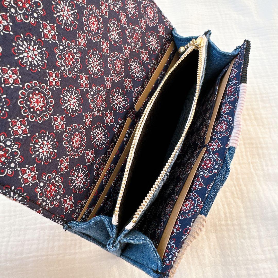 ハンドメイド　デニムリメイク長財布　2