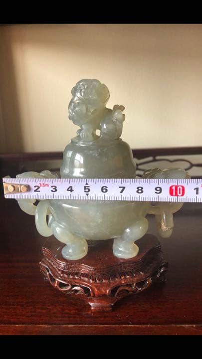 中国 天然古玉 香炉 ヒスイ 年代品