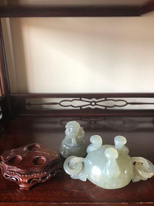 中国 天然古玉 香炉 ヒスイ 年代品