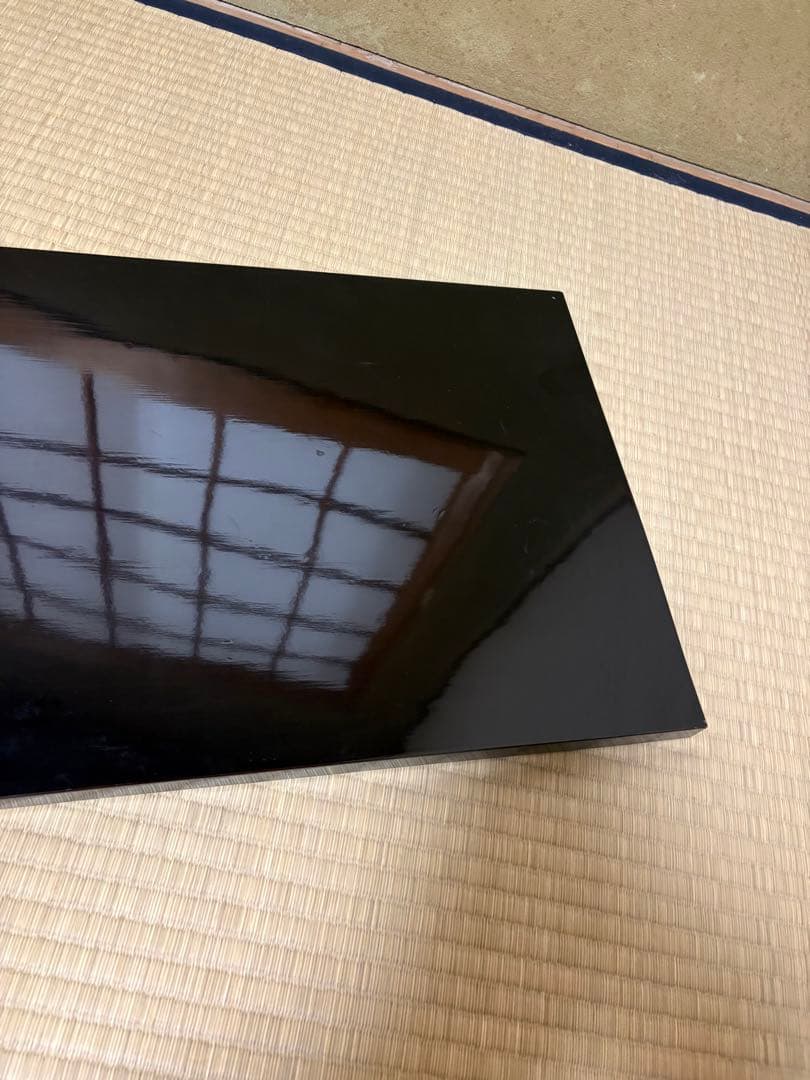 ★中古品★茶道具　真塗長板　宗伝之形　藪内透月斎書付