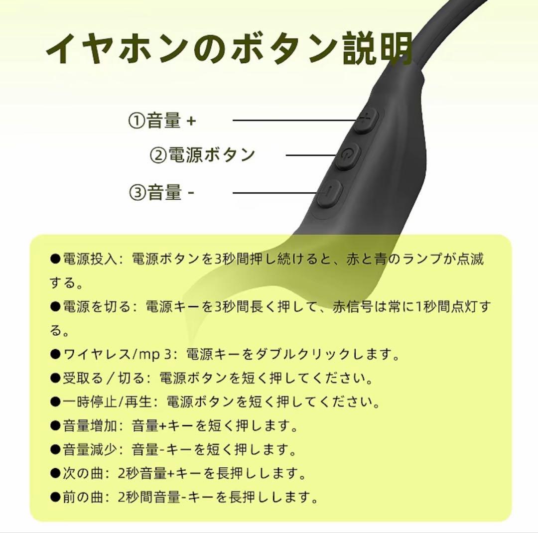 32G ENCノイズキャンセリング 骨伝導イヤホン　Bluetooth