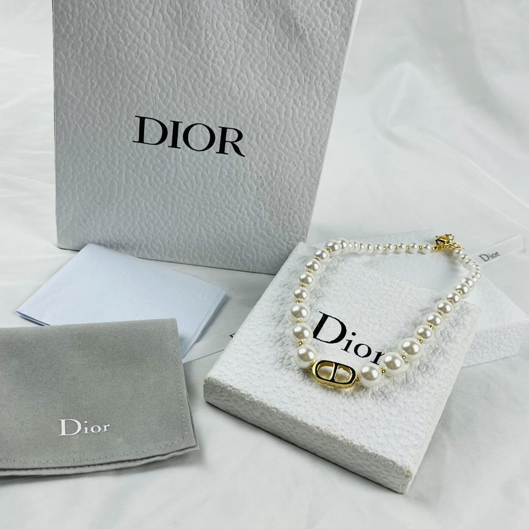 極美品 Dior レディース チョーカー レジンパール ノベルティ