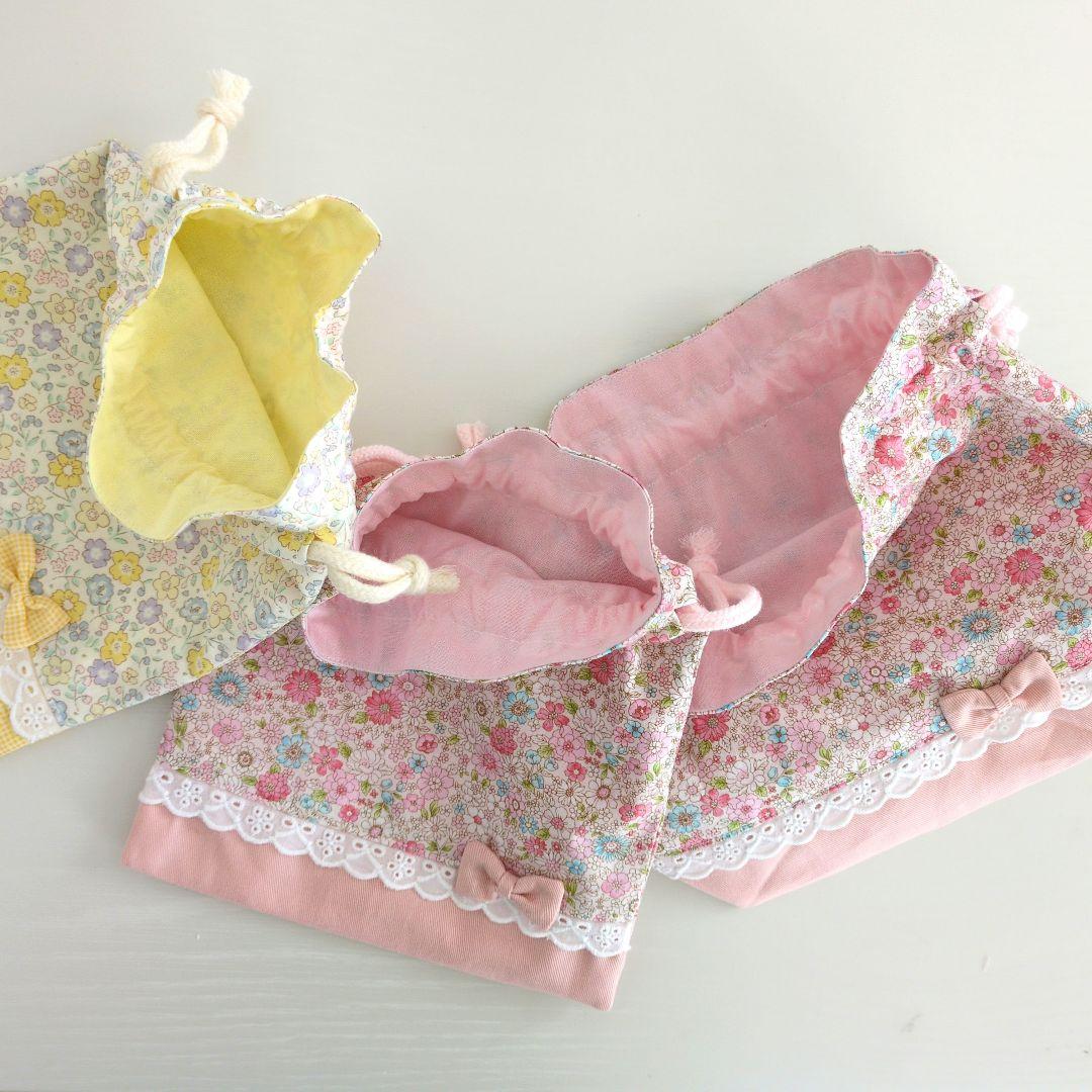 ハンドメイド　入園入学セット　レッスンバック　上履き袋　コップ袋　お弁当袋