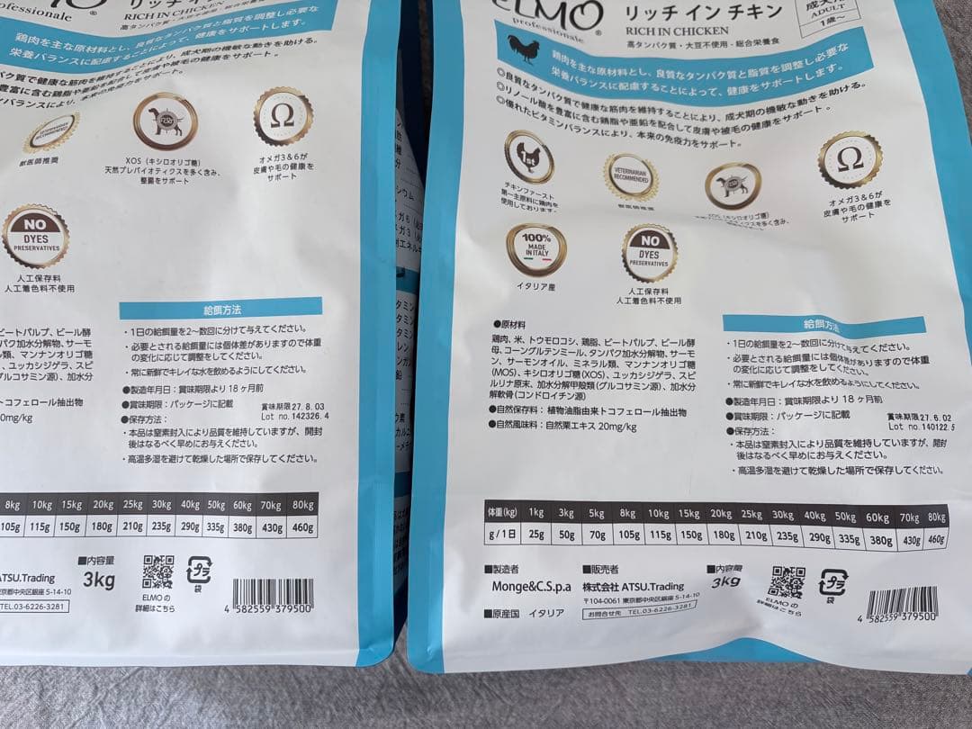 ELMO ドライフード 鶏肉　リッチインチキン　成犬用