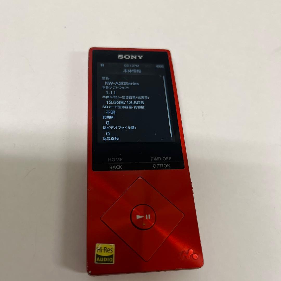 SONY NW-A25 レッド ハイレゾ対応