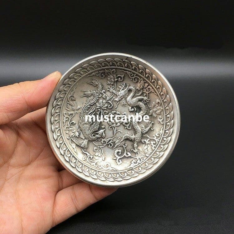 銅器 龍鳳筆洗 書道具 文房具 装飾品 工芸品 置物