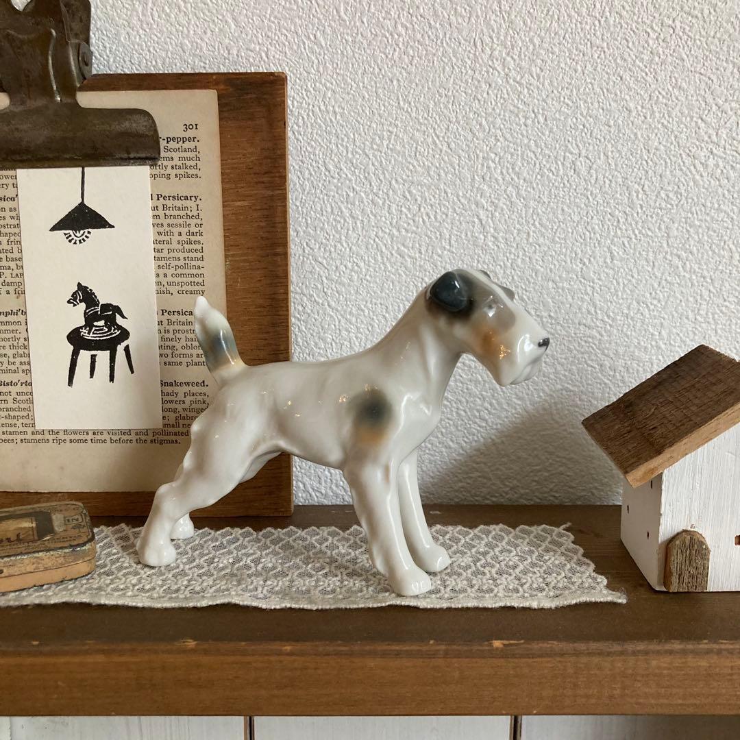 FG2 北欧ヴィンテージ 陶製フィギュリン 犬(陶製オブジェ♡)