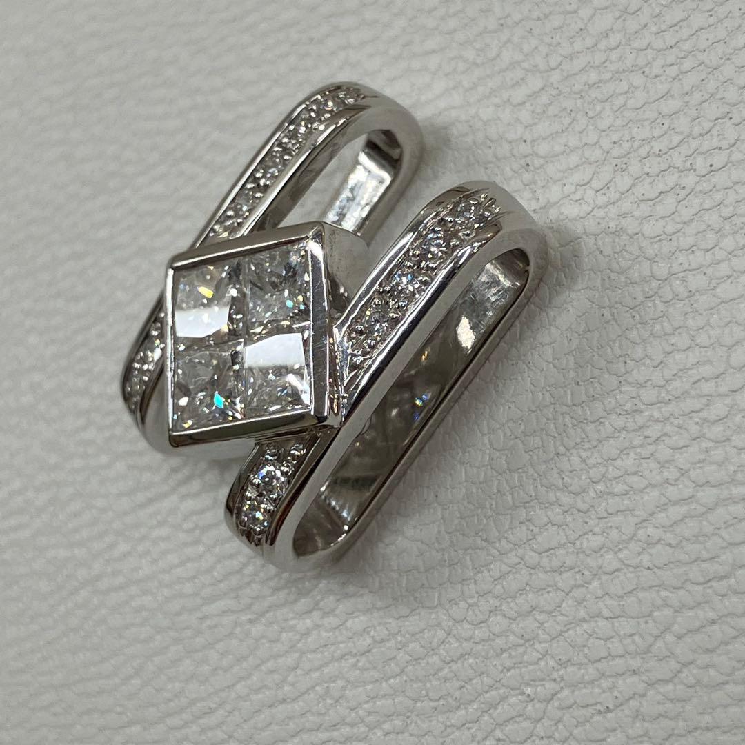 TASAKI タサキ Pt900 ダイヤ プリンセスカット ネックレス トップ