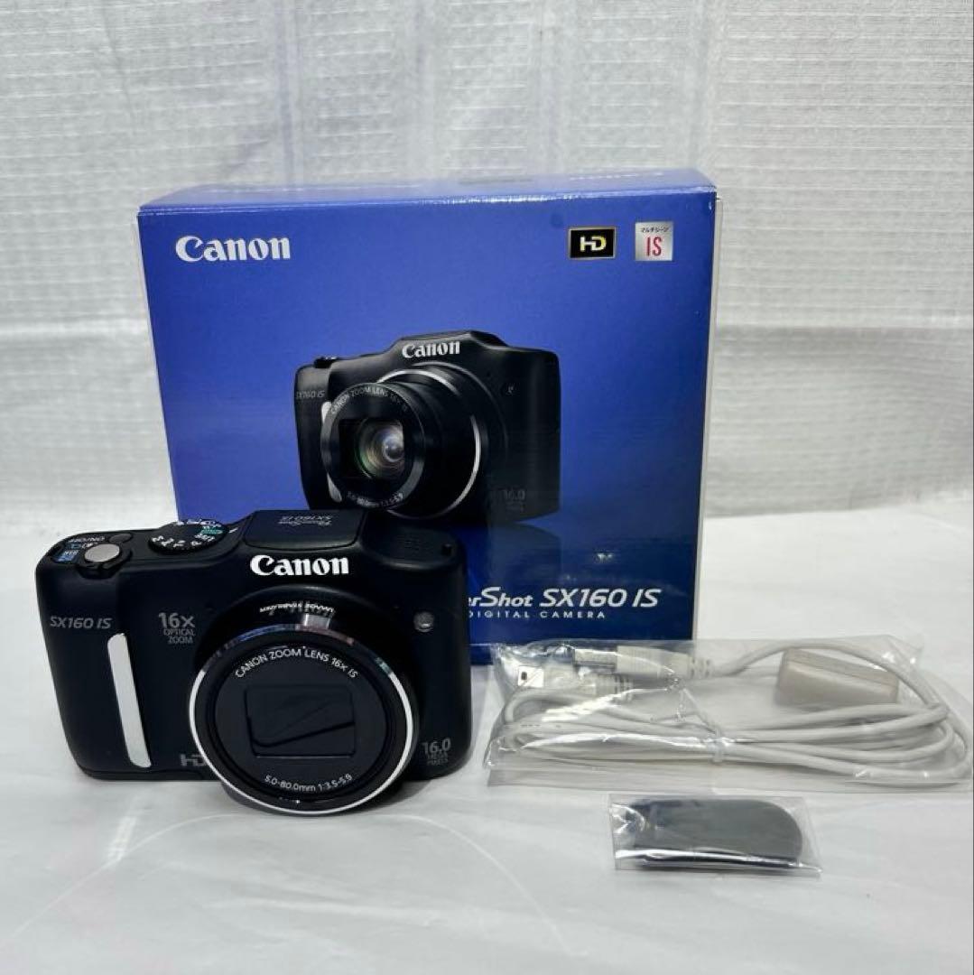 美品 Canon デジカメ ブラックPowerShot SX160 IS