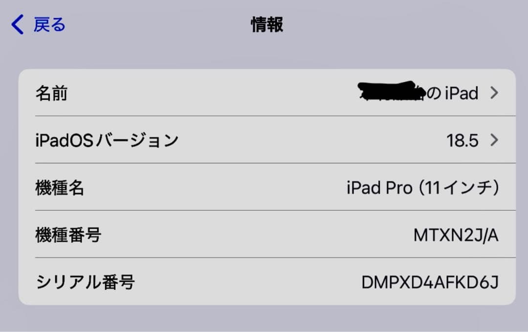 【アップル】Apple iPad Pro 128GB 11インチ スペースグレー