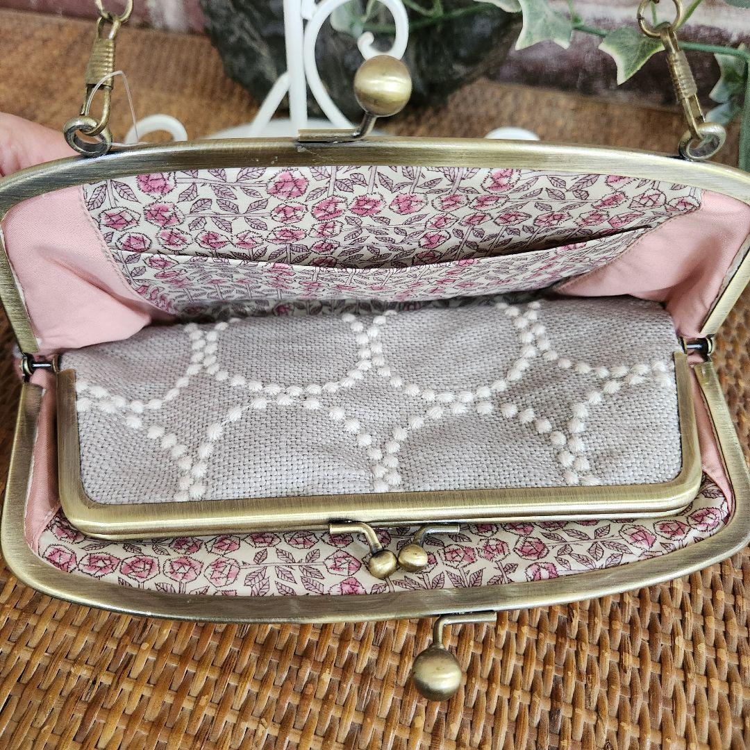 ミナペルホネン　長財布　親子がま口　ハンドメイド