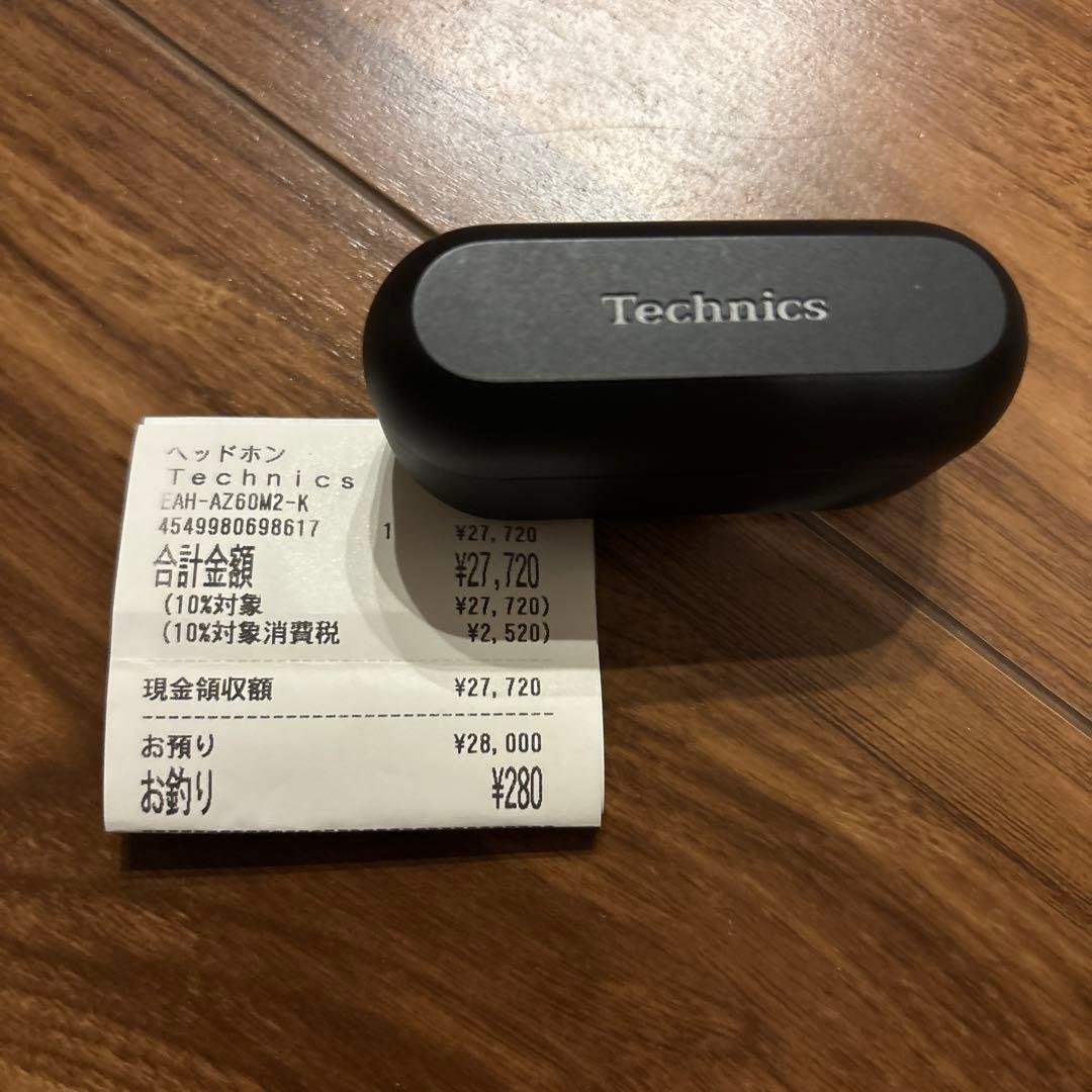 【中古品】Technicsイヤホン　EAH-AZ60M2-K ヘッドホン