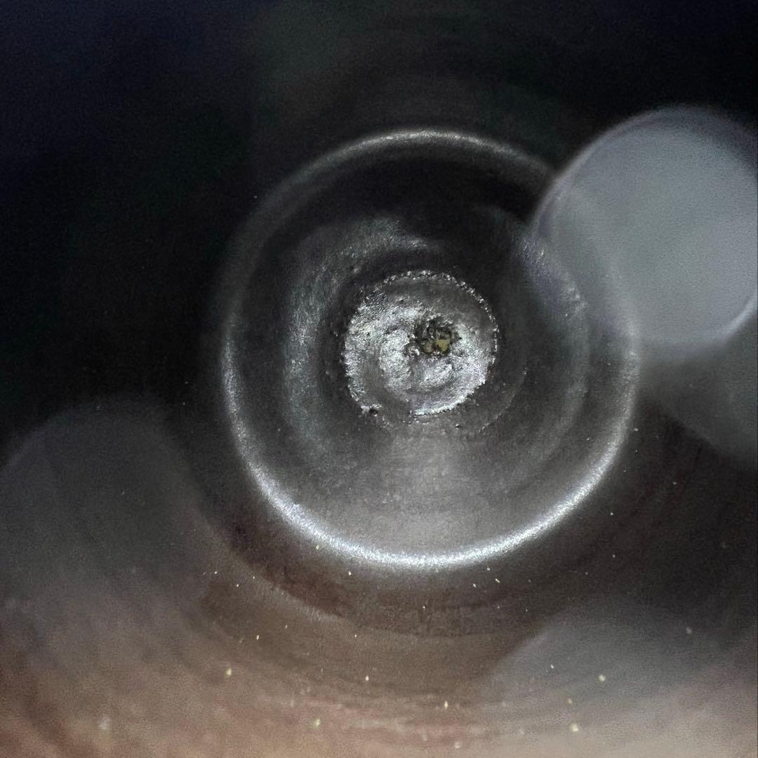 龍喜窯　中興名物瀬戸金華山窯　広沢写茶入　共箱　高約8㎝　東Y8-0302☆2F