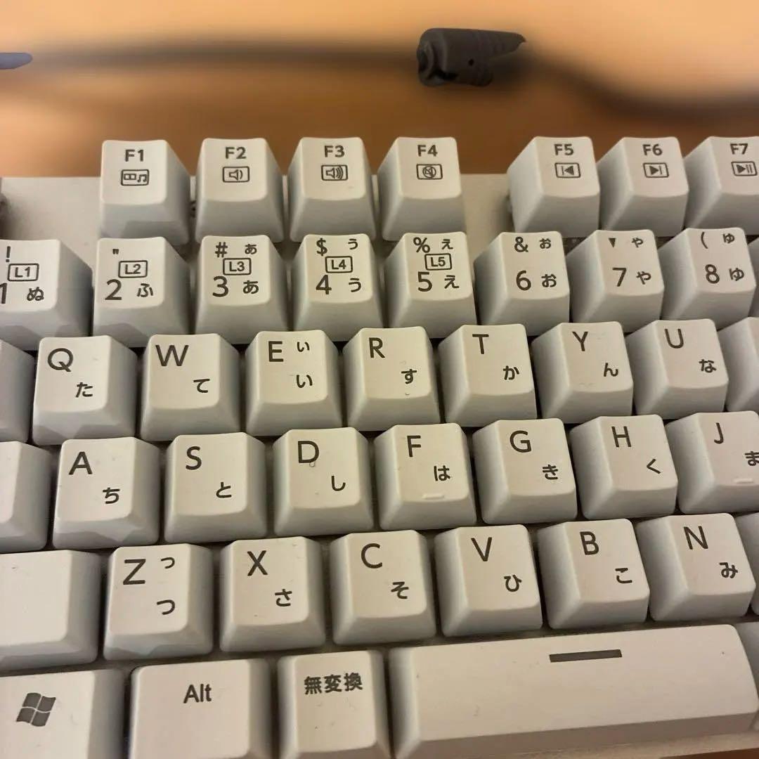 【日本語配列】ホワイト e元素メカニカル式ゲーミングキーボード 赤軸