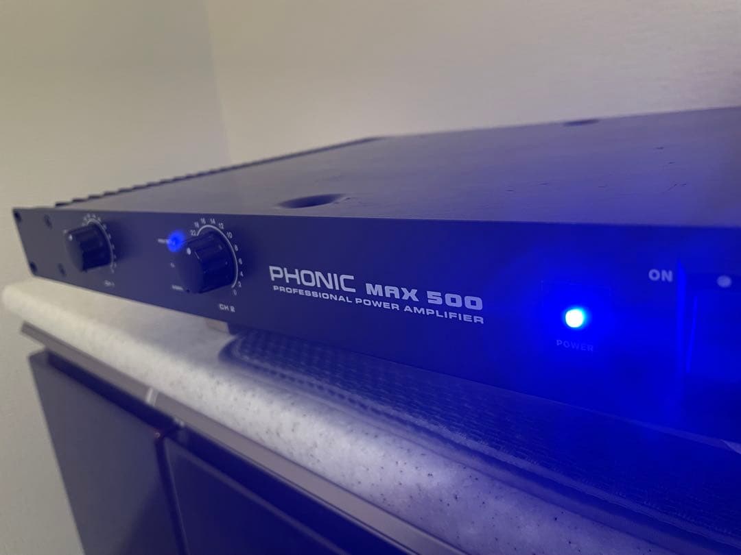 PHONIC MAX 500 パワーアンプ 動作品