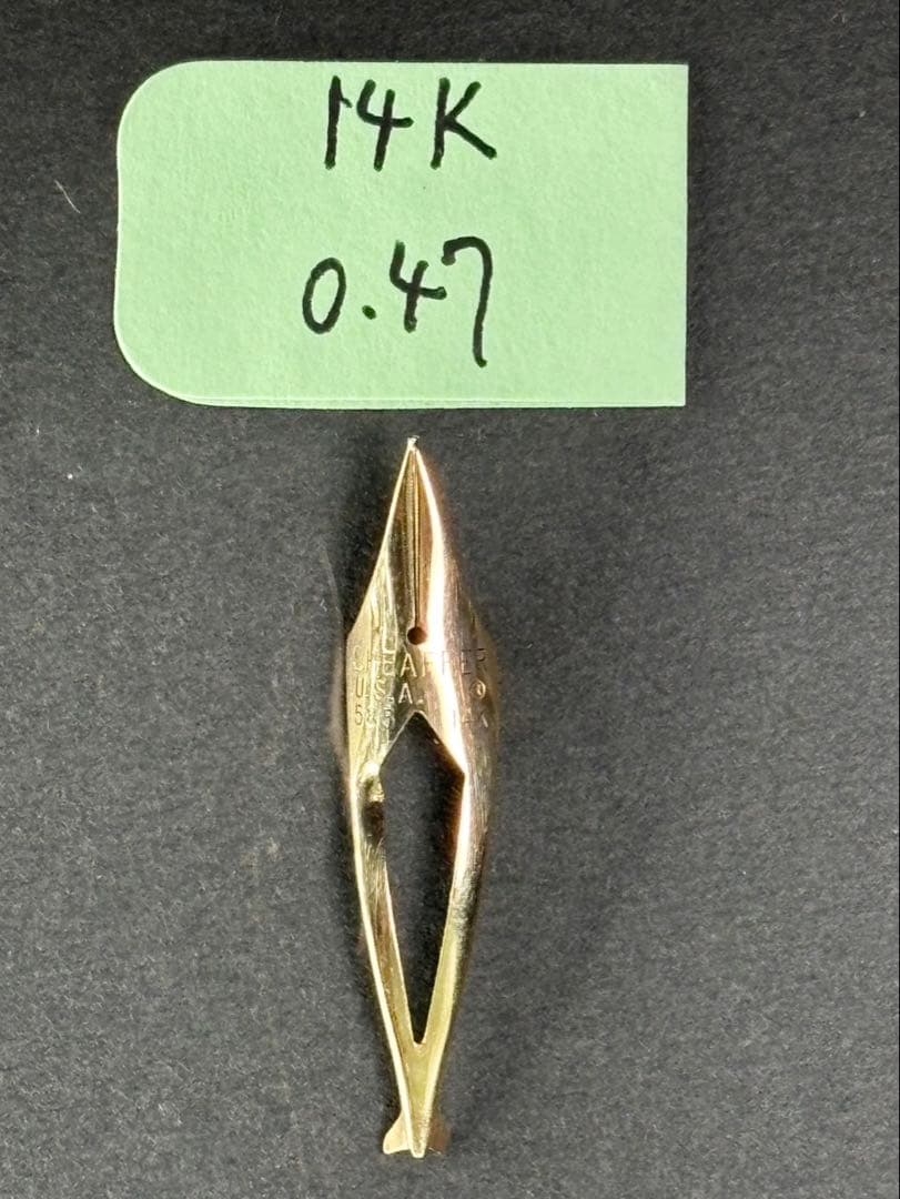 金地金 14k刻印 ペン先 ニブ 参考重量 1.36g