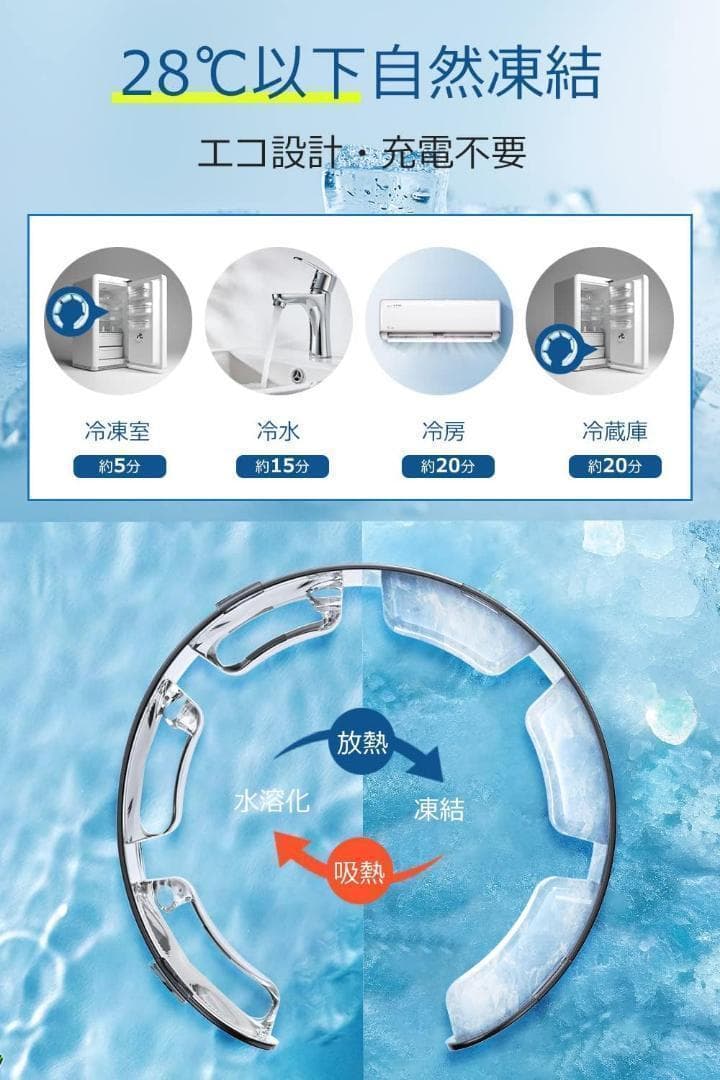 ラスト1点✨クールリング 28℃凍結 アイスネック 首掛け ネッククーラ