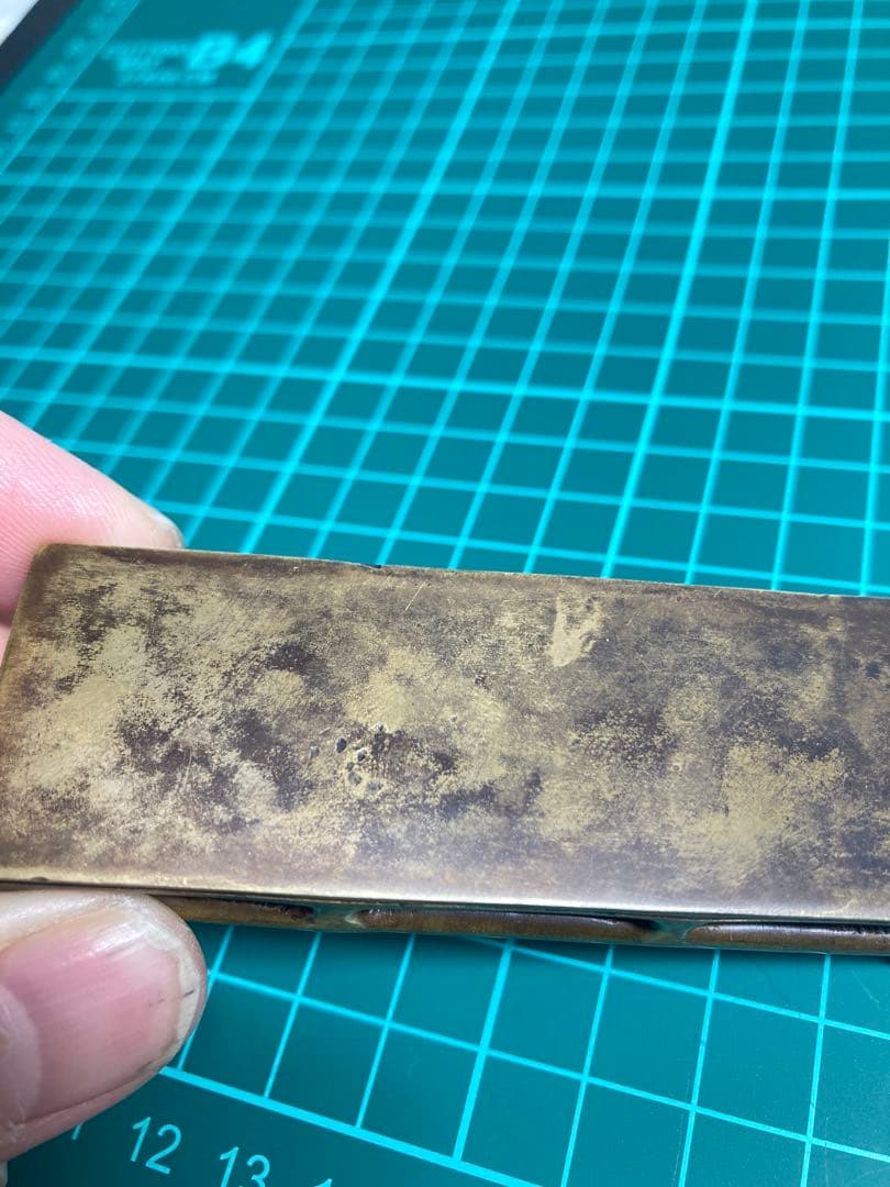清時代古 方 墨床銅床底座 古玩家具 時代物 骨董品 旧家蔵出し 唐物 中国古玩