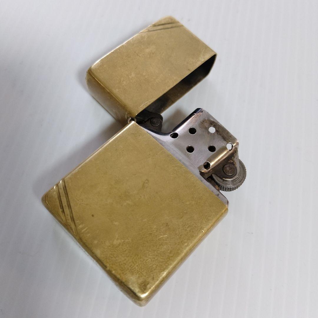Zippo　真鍮製オイルライター　　ゴールド　#ヴィンテージ