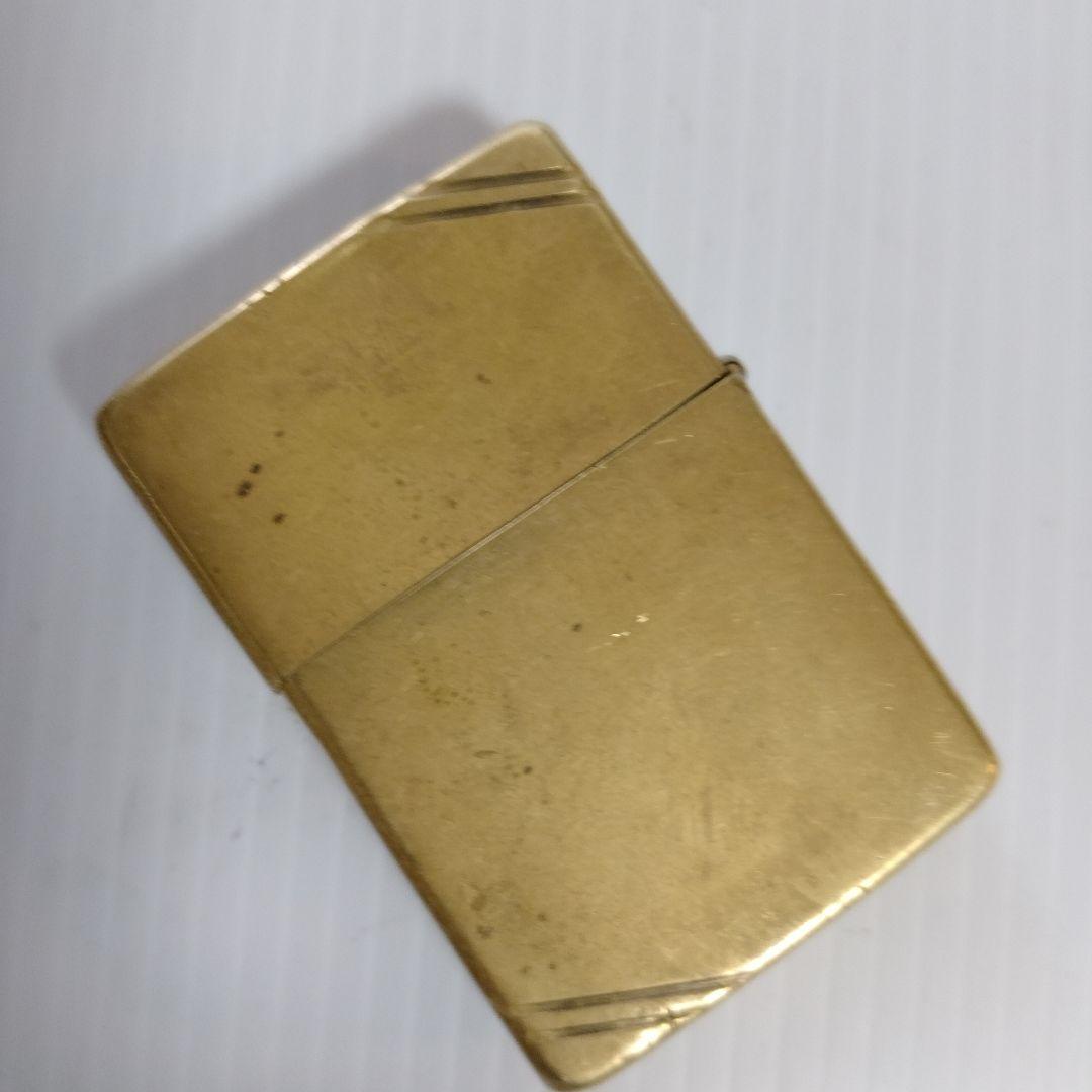 Zippo　真鍮製オイルライター　　ゴールド　#ヴィンテージ