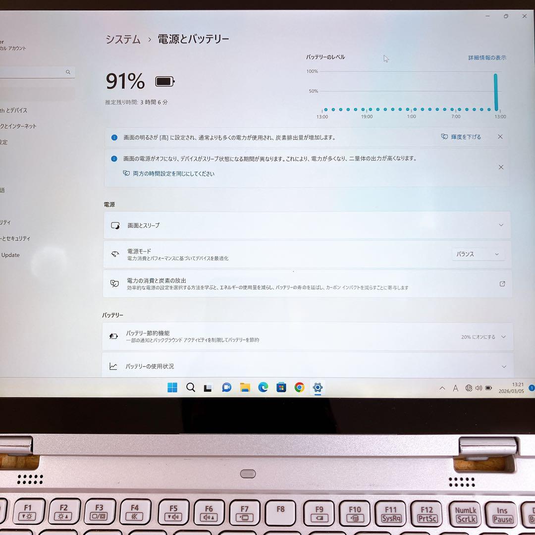 Let's note CF-QV9T WQXGA LTE対応 軽量 Win11
