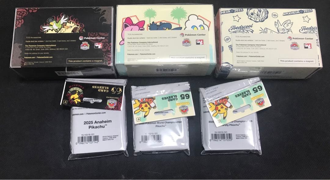 【6個セット】WCS2025アナハイム　ダブルデッキケース3種&スリーブ3種