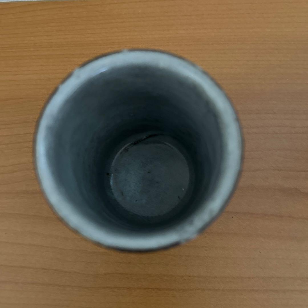 期間限定値下げ中　宮澤章造　銀彩湯のみ　益子焼 陶芸家　陶器製湯のみと木箱セット