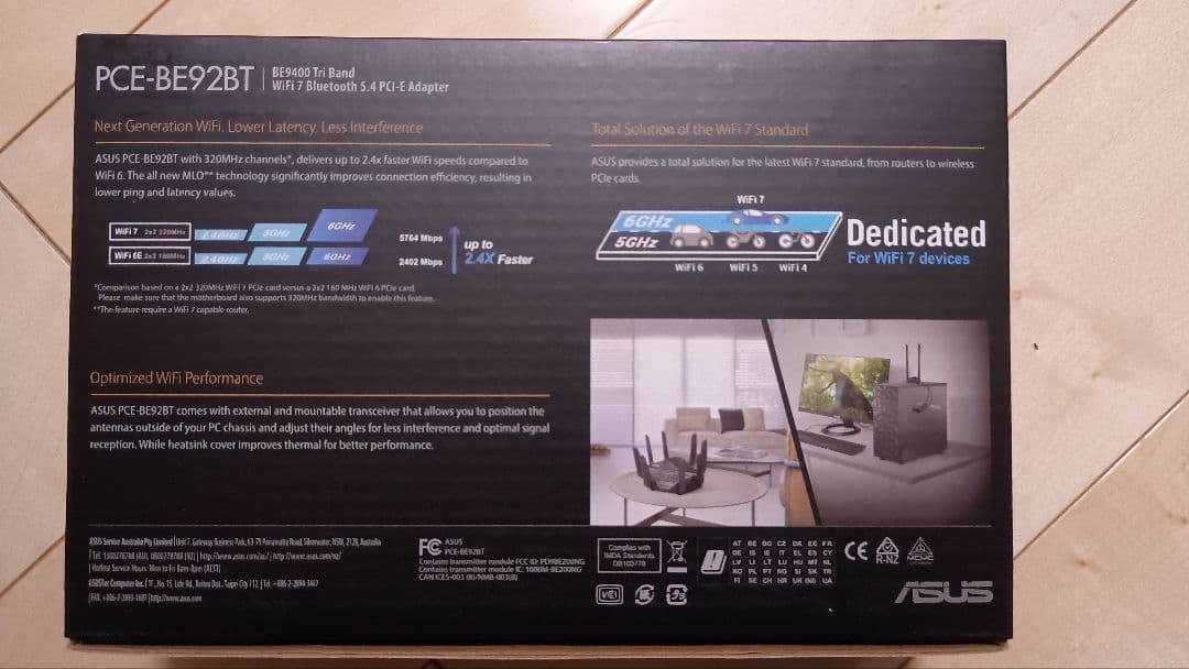 拡張カード ASUS PCE-BE92BT WiFi7 PCI-Express