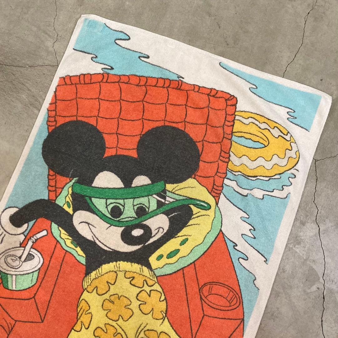 80's ビンテージ ミッキーマウス ビーチタオル disney アンティーク