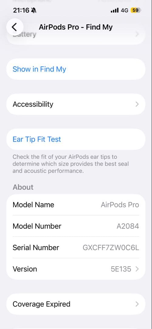純正AirPods Pro 本体 充電ケース付き　右側のみ調子悪し
