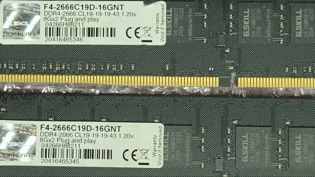 DDR4 8GBx2枚 16GB DDR4-2666 動作確認済み ⑤