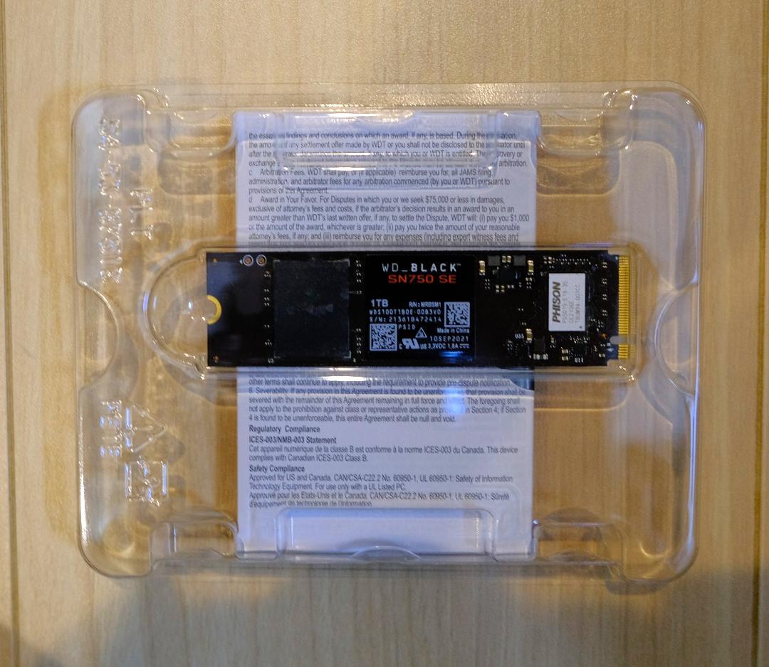 内蔵型SSD WD_BLACK SN750 SE - 1TB