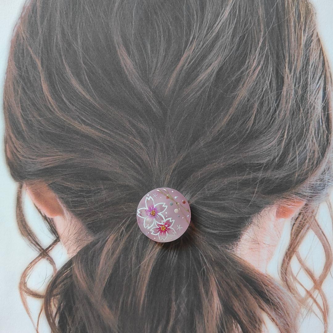 【756】ハンドメイド　レジン　ヘアゴム　ポニーフック