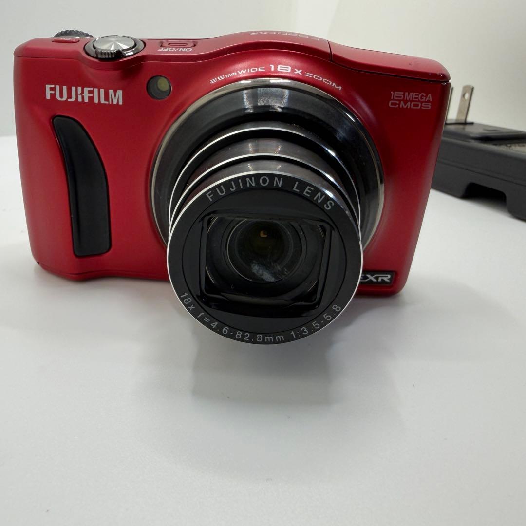 【動作品】FUJIFILM デジカメ F820 EXR 赤 コンデジ