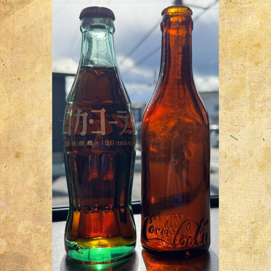 コカコーラ　1910年代　ミディアムアンバー　ストレートサイド　ボトル　瓶　美品