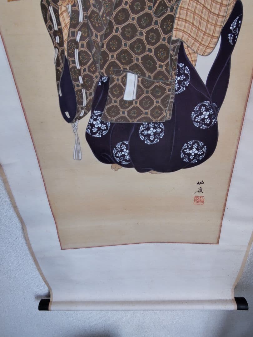 翁圖仮表装掛軸/仙嶺筆