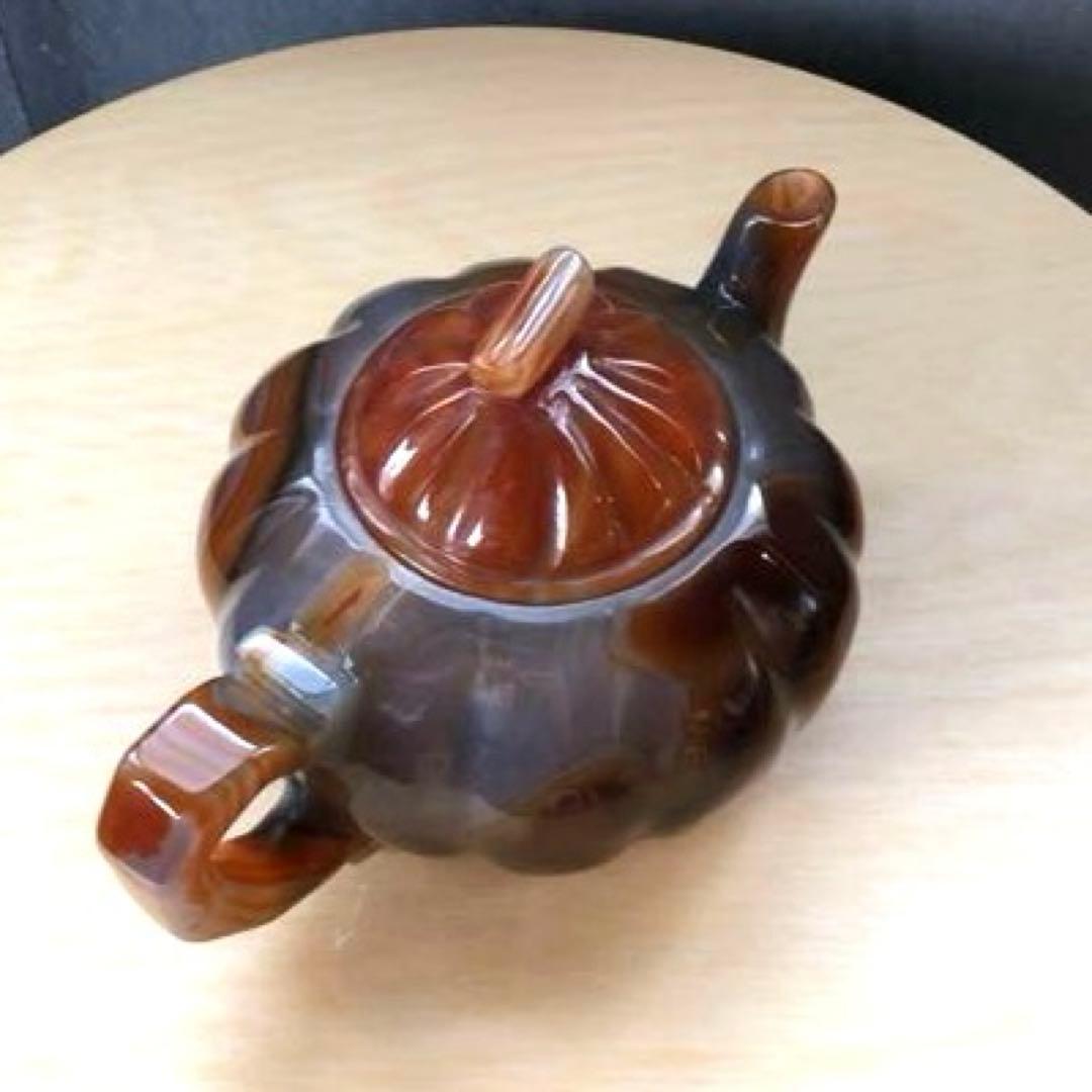 瑪瑙メノウ 茶器 急須　水差し インテリア 置物　未使用品