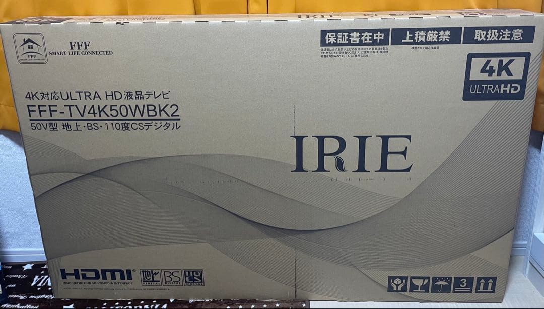 IRIE 50V型 4K ULTRA HD テレビ FFF-TV4K50WBK2