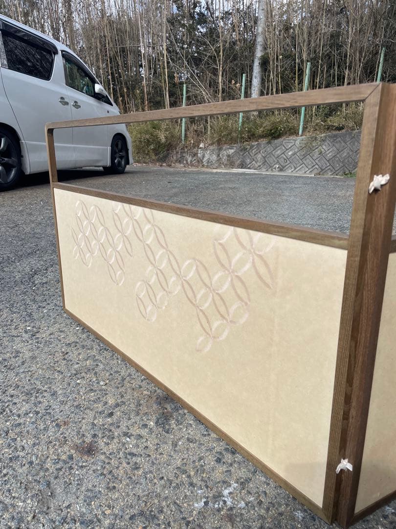 茶道具 桑缘 唐松裂 風炉先屏風 裏遠山 上透かし 両面使い おしゃれ 紙箱付